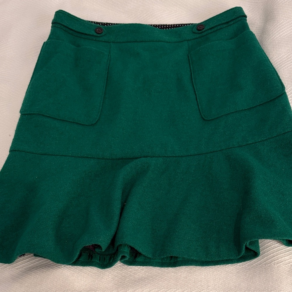 Maeve Deep Green Mini Skirt